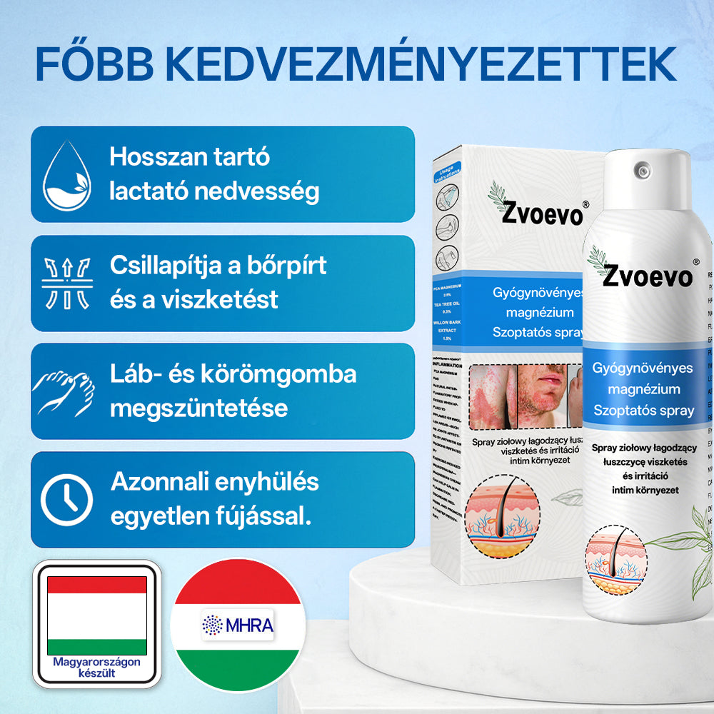 ⭐Zvevo® 🎉Magnézium Gyógynövényes Pszoriázis Spray-✅