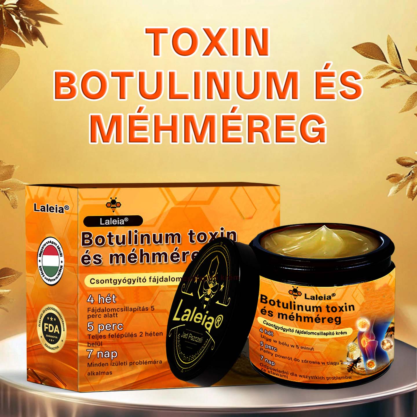 Laleia® Botulinum Toxin és Méhméreg Fájdalomcsillapító Csontgyógyító Krém🐝 (Kifejezetten időseknek & ortopéd szakorvosok ajánlásával)-🔥