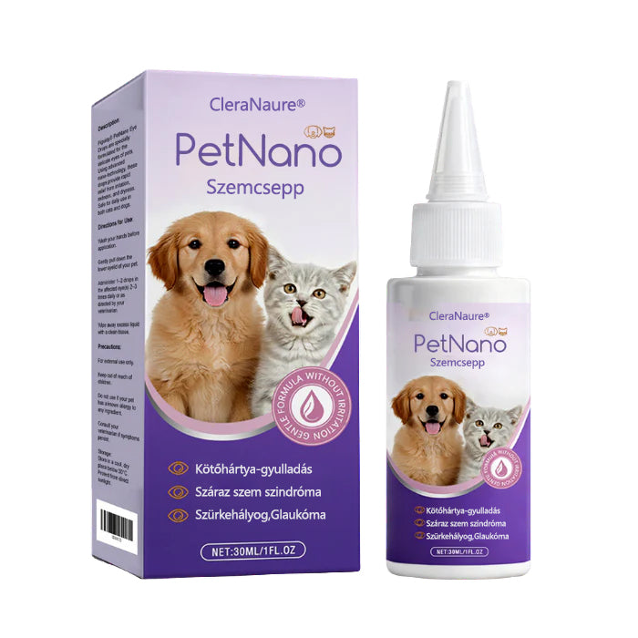 💧💧💧CleraNature® PetNano Szemcseppek – Természetes Ápolás Háziállatoknak-🛒