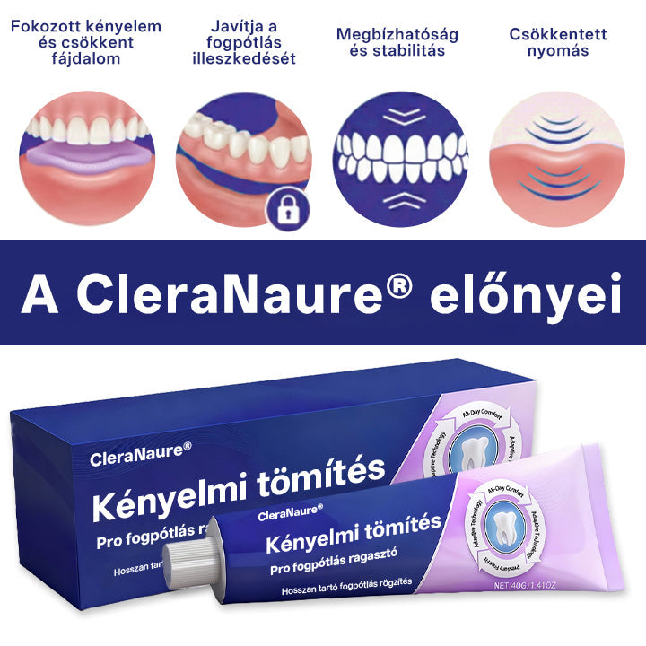 🔥KORLÁTOZOTT KÜLÖNLEGES AJÁNLAT CleraNaure®🔥 Comfort Seal Pro Fogsor Ragasztó  FDA Tanúsítvánnyal-🔥