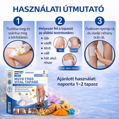 🇭🇺🛒✅𝐇𝐞𝐚𝐥𝐫𝐢𝐳𝐞® MoveFree Vital tapasz⚡Nyomelemek és gyógynövényes támogatás🌱Cukorbetegség, visszér, ízületi gyulladás, idegfájdalom-🌿