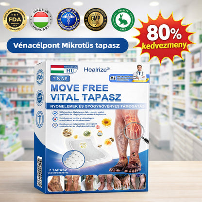🇭🇺🛒✅𝐇𝐞𝐚𝐥𝐫𝐢𝐳𝐞® MoveFree Vital tapasz⚡Nyomelemek és gyógynövényes támogatás🌱Cukorbetegség, visszér, ízületi gyulladás, idegfájdalom-🌿