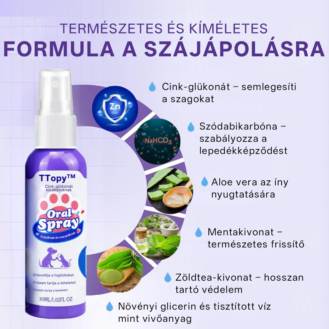 🌟 Hivatalos áruház | TTopy™ Cink-glükonát szájspray kisállatoknak- 📦