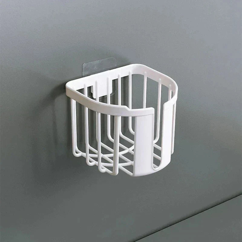 Punch-Free toilet paper shelf bathroom kitchen tissue box wall-mounted adhesive paper storage box toilet paper holder roll paper