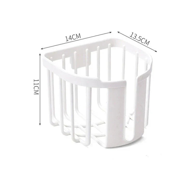 Punch-Free toilet paper shelf bathroom kitchen tissue box wall-mounted adhesive paper storage box toilet paper holder roll paper